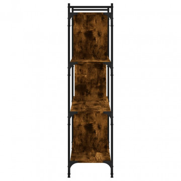Bibliotecă cu 4 niveluri, stejar fumuriu, 76x32x123 cm, lemn - Img 8