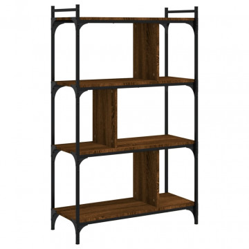 Bibliotecă cu 4 niveluri stejar maro 76x32x123 cm lemn compozit - Img 5
