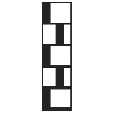 Bibliotecă cu 5 niveluri negru 45x23,5x162,5 cm lemn prelucrat - Img 3