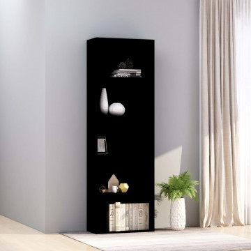 Bibliotecă cu 5 rafturi, negru, 60x30x189 cm, PAL - Img 1