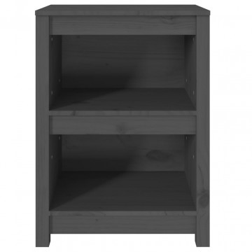 Bibliotecă, gri, 50x35x68 cm, lemn masiv de pin - Img 8