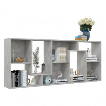 Bibliotecă, gri beton, 67x24x161 cm, PAL - Img 8