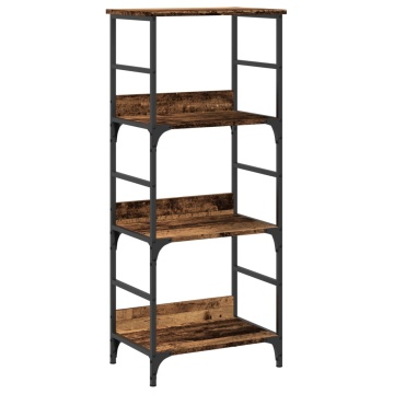 Bibliotecă, lemn vechi, 50x33x117,5 cm, lemn prelucrat - Img 2