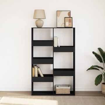 Bibliotecă, negru, 100x33x155,5 cm, lemn prelucrat - Img 3