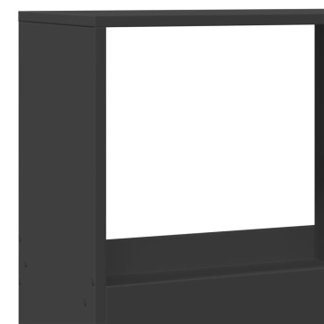 Bibliotecă, negru, 100x33x175 cm, lemn prelucrat - Img 6