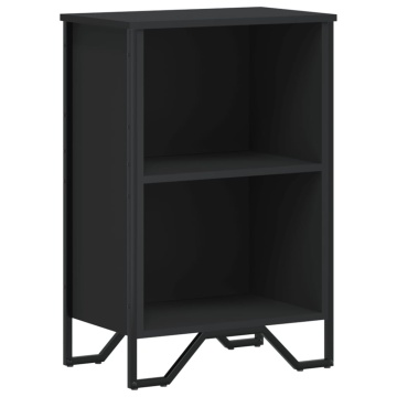 Bibliotecă, negru, 50x31x74,5 cm, lemn prelucrat - Img 2