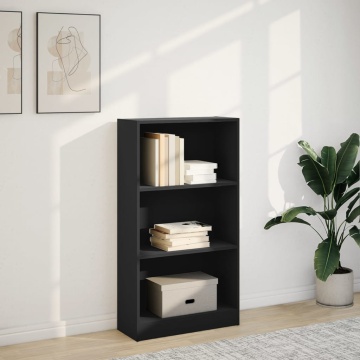 Bibliotecă, negru, 60x24x109 cm, lemn prelucrat - Img 3