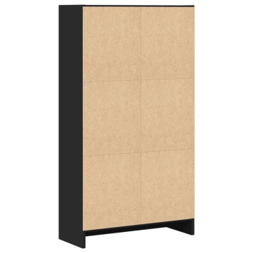 Bibliotecă, negru, 60x24x109 cm, lemn prelucrat - Img 5