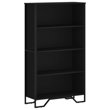 Bibliotecă, negru, 80x31x137,5 cm, lemn prelucrat - Img 2