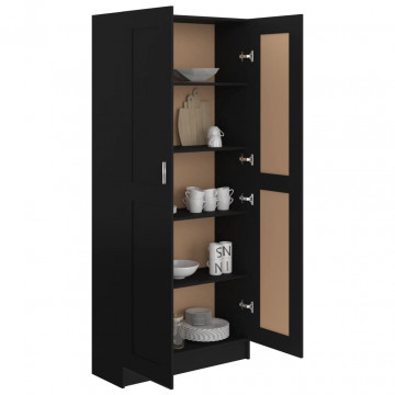 Bibliotecă, negru, 82,5 x 30,5 x 185,5 cm, PAL - Img 8