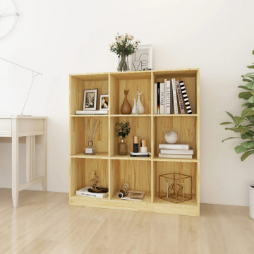 Bibliotecă/Separator cameră, 104x33,5x110 cm, lemn masiv pin - Img 1
