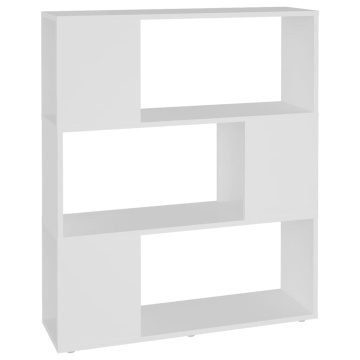 Bibliotecă/Separator cameră, alb, 80x24x94 cm, PAL - Img 2
