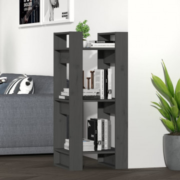 Bibliotecă/Separator cameră, gri, 41x35x91 cm, lemn masiv pin - Img 1
