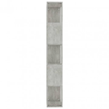 Bibliotecă/Separator cameră, gri beton, 45x24x159 cm, PAL - Img 5