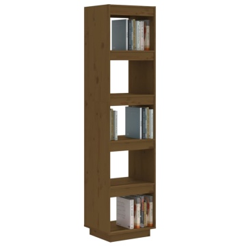Bibliotecă/Separator cameră, maro miere, 40x35x167 cm lemn pin - Img 4