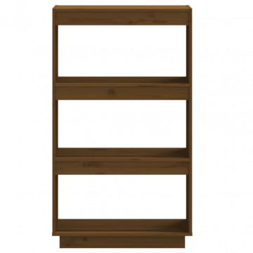 Bibliotecă/Separator cameră maro miere 60x35x103cm lemn pin - Img 8