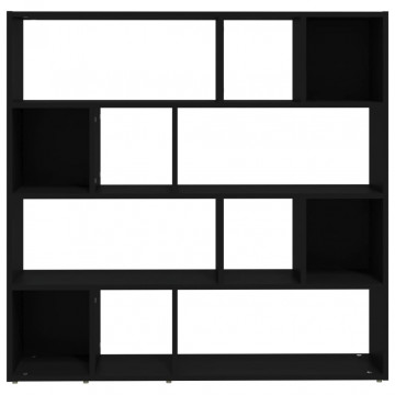 Bibliotecă/Separator cameră, negru, 105x24x102 cm - Img 8