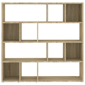 Bibliotecă/Separator cameră, stejar sonoma, 105x24x102 cm - Img 8