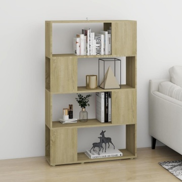 Bibliotecă/Separator cameră stejar sonoma 80x24x124,5 cm PAL - Img 3