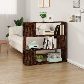 Bibliotecă/Separator de cameră, stejar afumat, 100x24x194 cm - Img 1