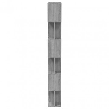 Bibliotecă/Separator, gri sonoma, 80x24x192 cm, lemn prelucrat - Img 5