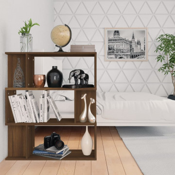Bibliotecă/Separator, stejar maro, 80x24x96 cm , lemn prelucrat - Img 8