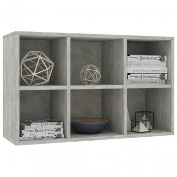 Bibliotecă/Servantă, gri beton, 66x30x97,8 cm, PAL - Img 8