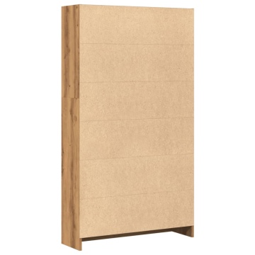 Bibliotecă, stejar artizanal, 80x24x143 cm, lemn prelucrat - Img 5