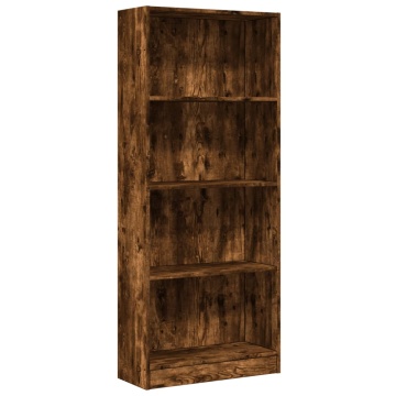 Bibliotecă, stejar fumuriu, 60x24x143 cm, lemn prelucrat - Img 2