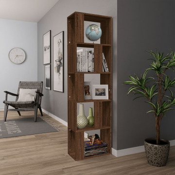 Bibliotecă, stejar maro, 45x24x160 cm, lemn compozit - Img 3