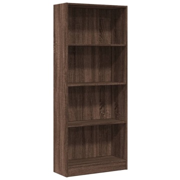 Bibliotecă, stejar maro, 60x24x143 cm, lemn prelucrat - Img 2