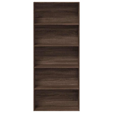Bibliotecă, stejar maro, 80x30x189 cm, lemn prelucrat - Img 4