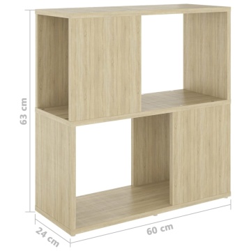 Bibliotecă, stejar sonoma, 60x24x63 cm, PAL - Img 6