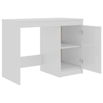 Birou, alb extralucios, 100 x 50 x 76 cm, PAL - Img 10