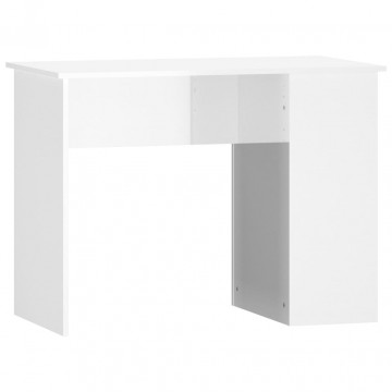 Birou, alb extralucios, 100x55x75 cm, lemn prelucrat - Img 2