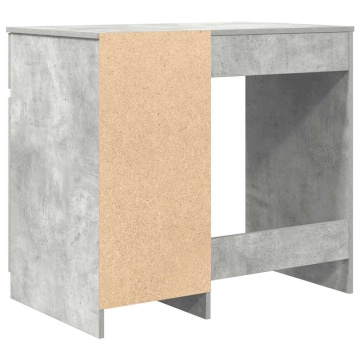Birou Beton Gri 86x49x76 cm Lemn prelucrat - Img 7