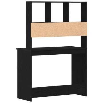 Birou cu rafturi, stejar negru, 102x45x148 cm, lemn prelucrat - Img 6