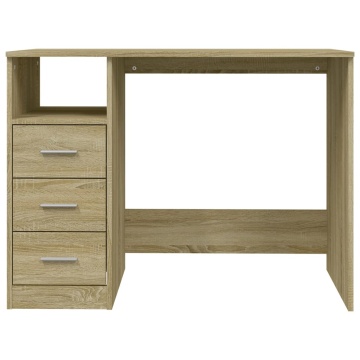 Birou cu sertare, stejar sonoma, 102x50x76 cm, lemn prelucrat - Img 5