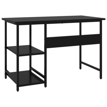 Birou de calculator, negru, 105x55x72 cm, MDF și metal - Img 8