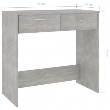Birou, gri beton, 80 x 40 x 75 cm, PAL - Img 5