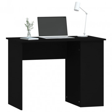 Birou, negru, 100x55x75 cm, lemn prelucrat - Img 3