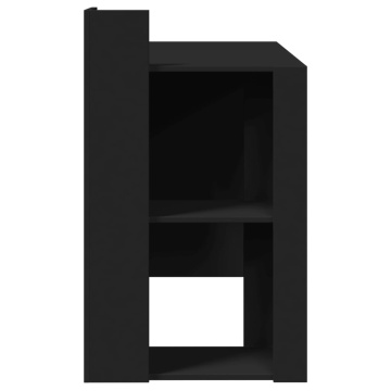 Birou, negru, 103,5x56,5x94 cm, lemn prelucrat - Img 8