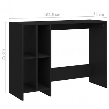 Birou Notebook, negru, 102,5x35x75 cm, PAL - Img 5