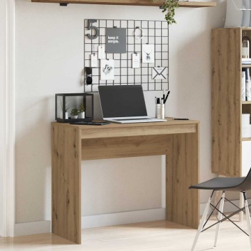 Birou, stejar artizanal, 90x40x72 cm, lemn prelucrat - Img 2