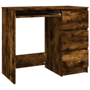 Birou, stejar fumuriu, 90x45x76 cm, lemn prelucrat - Img 2