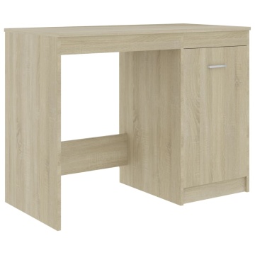 Birou, stejar sonoma, 100x50x76 cm, lemn prelucrat - Img 2