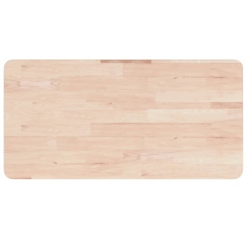Blat de baie, 80x40x2,5 cm, lemn masiv netratat - Img 2