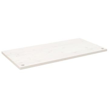 Blat de birou, alb, 100x50x2,5 cm, lemn masiv de pin - Img 2