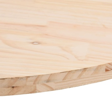 Blat de masă, 100x50x2,5 cm, lemn masiv de pin, oval - Img 7