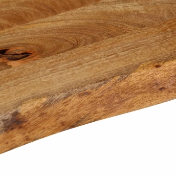 Blat de masă contur organic 90x20x2,5 cm lemn masiv de mango - Img 6